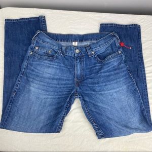 True Religion Blue Denim Straight Jeans Size 36
